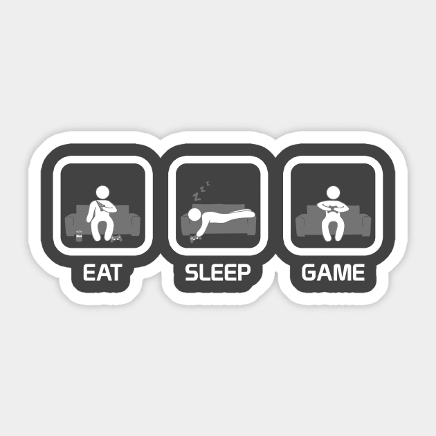 Eat, Sleep, Game (Console) Sticker by TheHookshot